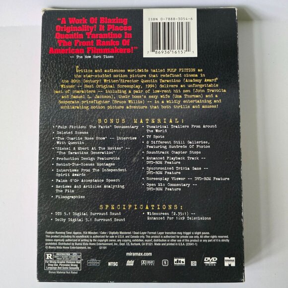 Pulp Fiction Collectors Edition DVD Set By Quentin Tarantino - Picture 10 of 13